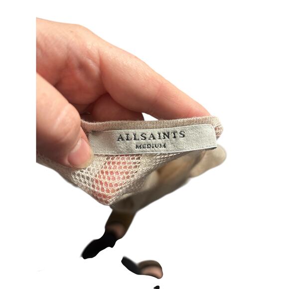 ALLSAINTS Tan Sheer Knit Twist Front Drape
Cardigan Sweater Medium - Picture 4 of 5